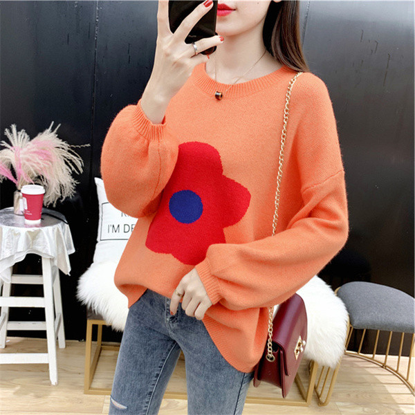 Pulover de dama modern cu maneci lungi si decolteu O mai multe culori