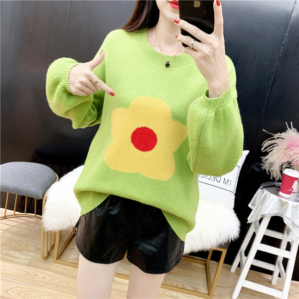 Pulover de dama modern cu maneci lungi si decolteu O mai multe culori