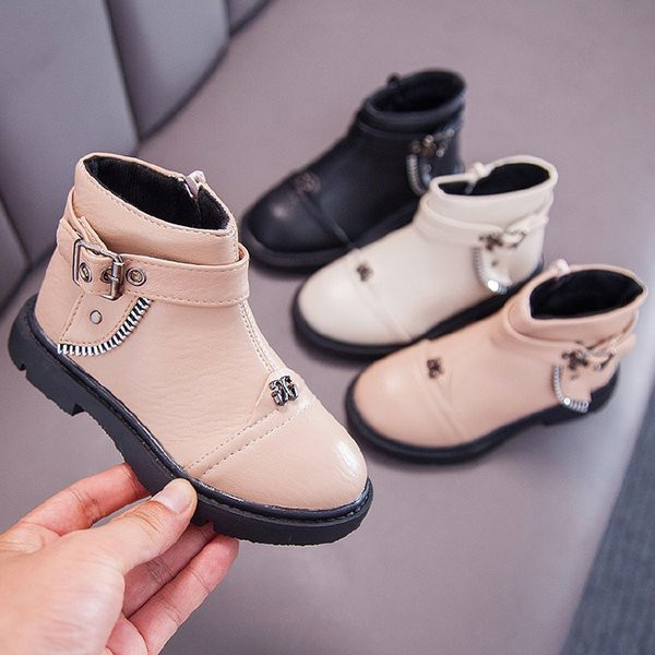 Cizme moderne pentru copii pentru fete cu cataramă în trei culori