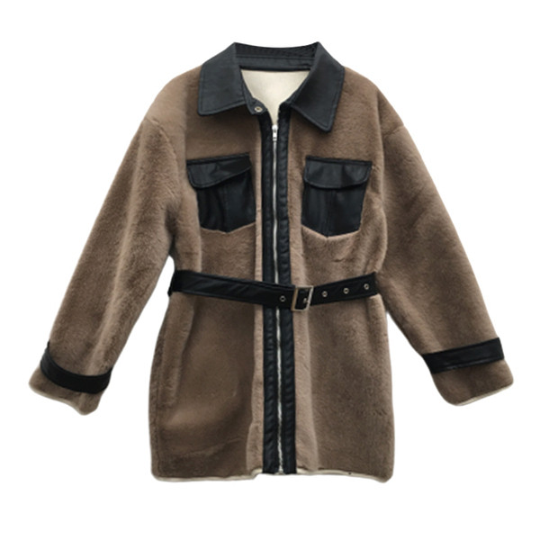 Model nou de palton de dama din puf cu centura si fermoar in mai multe culori