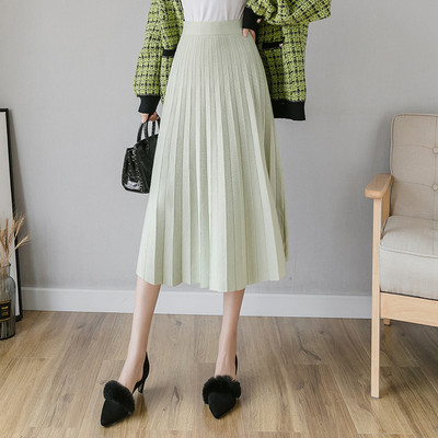 Μοντέρνα γυναικεία πλισέ φούστα σε μαύρο, πράσινο, μπεζ, καφέ χρώμα