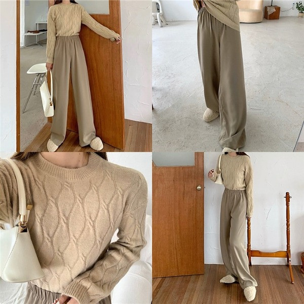 Női téli pulóver kék, fehér és bézs színben