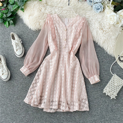 Stílusos női ruha gyöngyökkel, négy színben