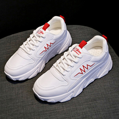 Μοντέρνα γυναικεία αθλητικά  παπούτσια με ψηλή πλατφόρμα σε τρία χρώματα