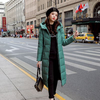 Μοντέρνο γυναικείο μακρύ μπουφάν με κουκούλα και φερμουάρ σε διάφορα χρώματα - μεγέθους μέχρι 6XL