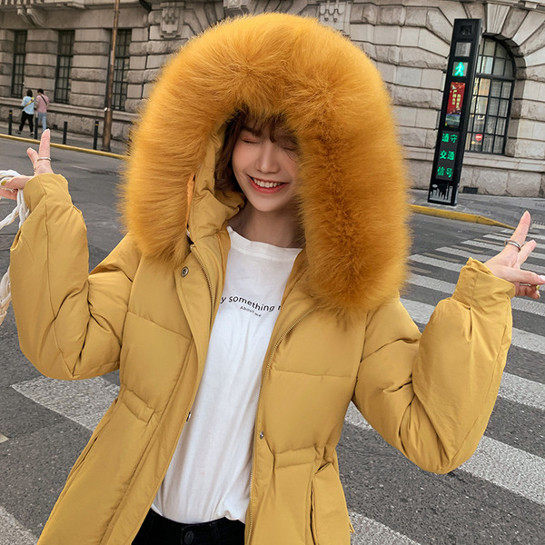 Modern női kabát kapucnival, több színben