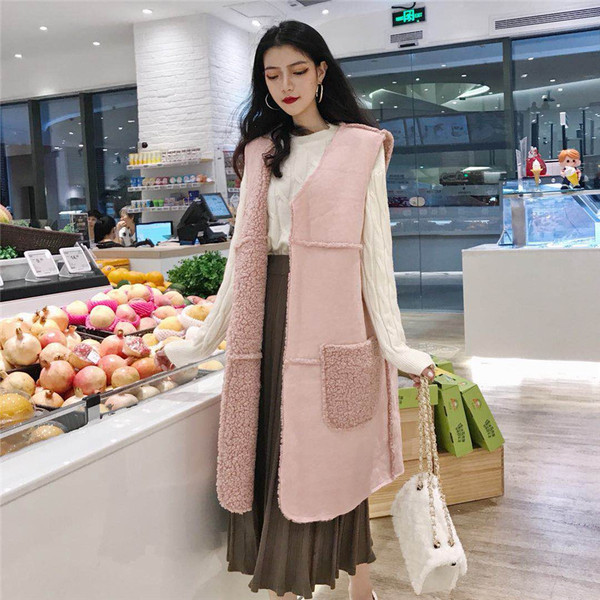 Μακρύ καθημερινό γιλέκο σε τρία χρώματα