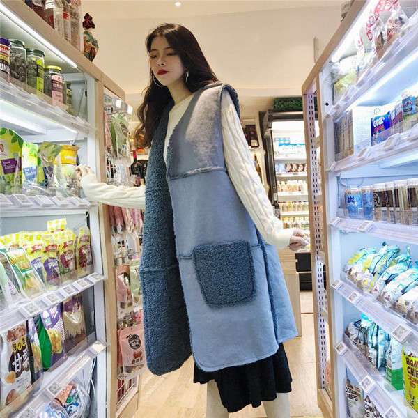 Μακρύ καθημερινό γιλέκο σε τρία χρώματα