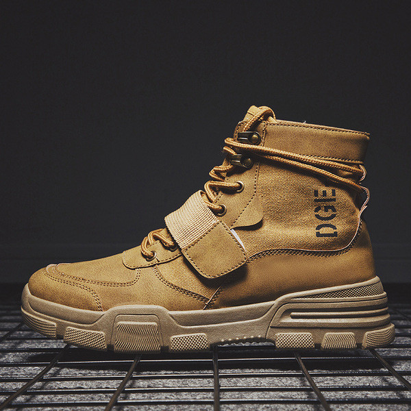 Νέο μοντέλο χειμερινές ανδρικές μπότες με κορδόνια και  λουράκια βελκρόσε τρία χρώματα