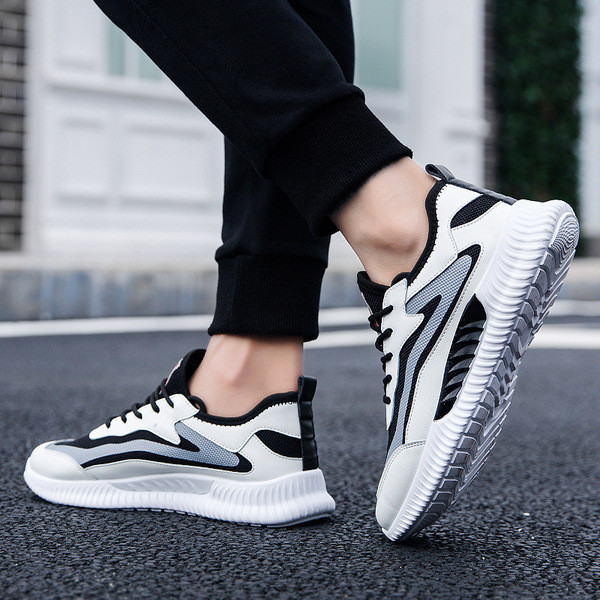 Καθημερινά ανδρικά αθλητικά παπούτσια με κορδόνια και παχιά σόλα σε διάφορα χρώματα