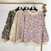 női pulóver állatmintás - három színben