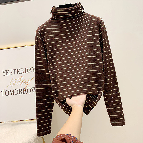 Bluza de dama in dungi cu guler polo in mai multe culori