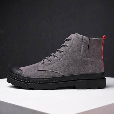 Modern férfi tornacipő fekete, szürke és lila fűzővel