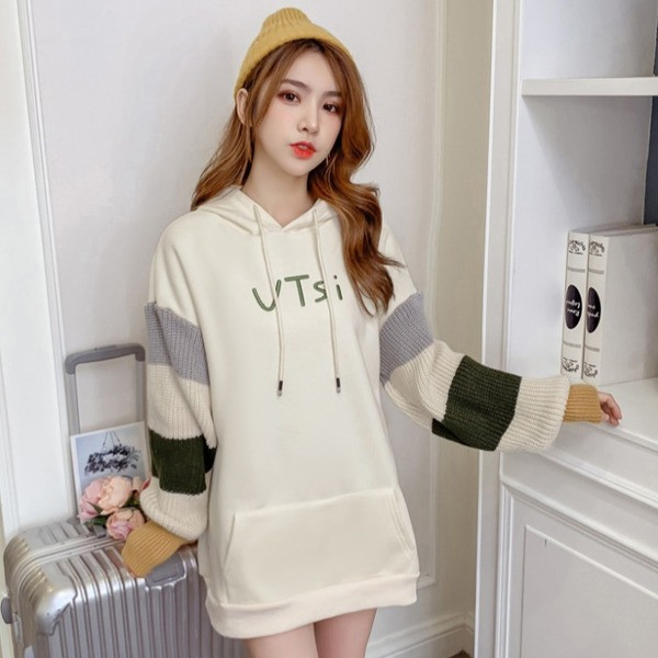 Νέο μοντέλο γυναικείο φούτερ  με κουκούλα σε πορτοκαλί, μπεζ και κίτρινο χρώμα