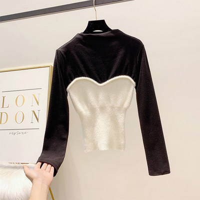 Μοντέρνα γυναικεία μπλούζα με στρογγυλη λαιμόκοψη σε διάφορα χρώματα