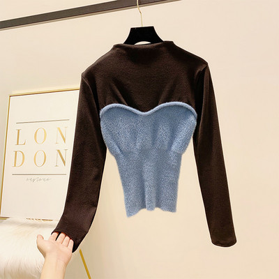 Μοντέρνα γυναικεία μπλούζα με στρογγυλη λαιμόκοψη σε διάφορα χρώματα