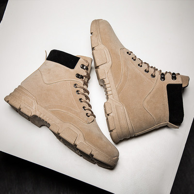 Μοντέρνα χειμερινά ανδρικά παπούτσια με κορδόνια και παχιά σόλα σε τρία χρώματα