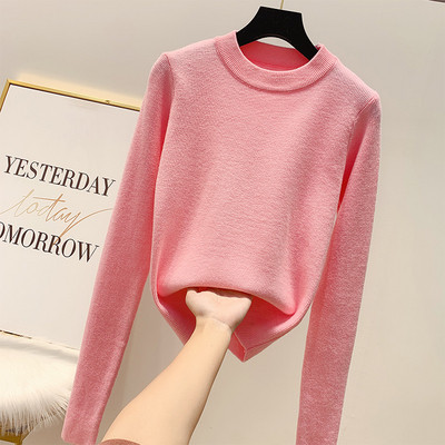 Γυναικείο πουλόβερ με στρογγυλη λαιμόκοψη σε διάφορα χρώματα