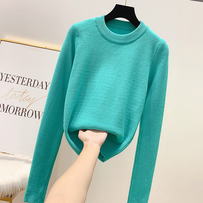 Γυναικείο πουλόβερ με στρογγυλη λαιμόκοψη σε διάφορα χρώματα