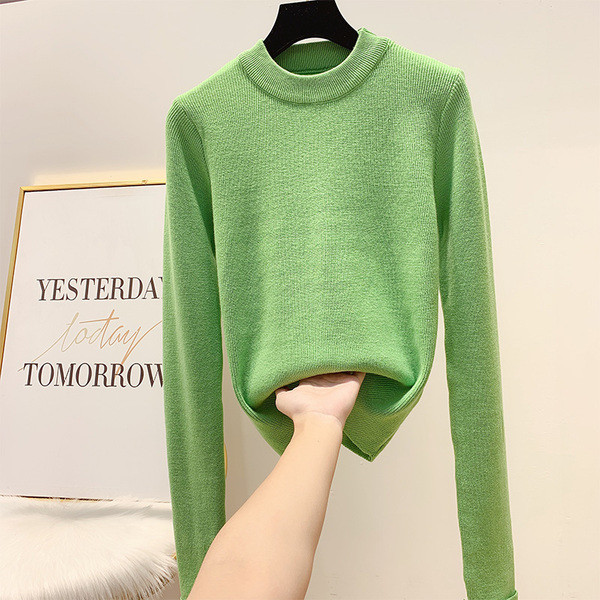 Γυναικείο πουλόβερ με στρογγυλη λαιμόκοψη σε διάφορα χρώματα