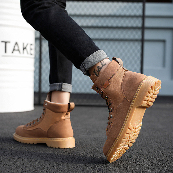 НОВ модел мъжки зимни обувки с връзки в черен,сив и кафяв цвят 