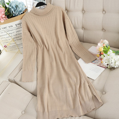 Alkalmi női ruha magas gallérral, három színben