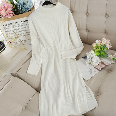 Alkalmi női ruha magas gallérral, három színben