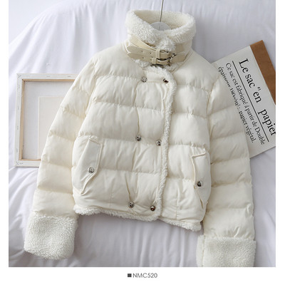 Μοντέρνο γυναικείο μπουφάν με απαλή επένδυση και ψηλό γιακά σε διάφορα χρώματα