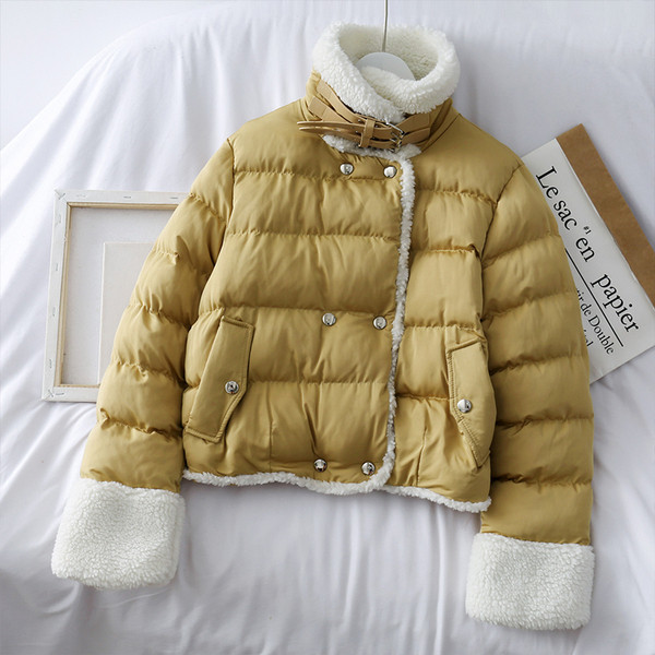 Μοντέρνο γυναικείο μπουφάν με απαλή επένδυση και ψηλό γιακά σε διάφορα χρώματα