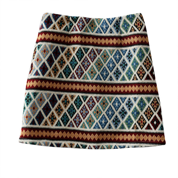 Lezser női színes szoknya magas derékkal, két színben