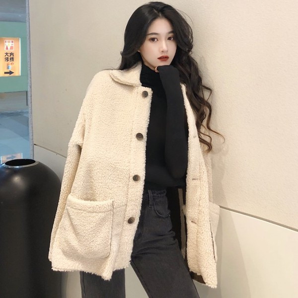 Palton de damă cu două fețe de culoare maro cu căptușeală caldă