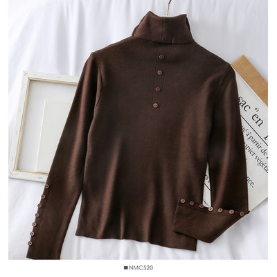 Μοντέρνα γυναικεία μπλούζα με κολάρο και κουμπιά σε διάφορα χρώματα