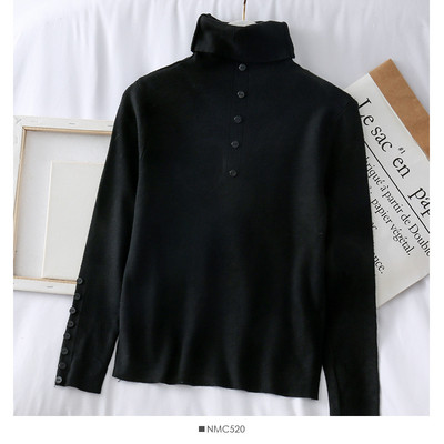 Μοντέρνα γυναικεία μπλούζα με κολάρο και κουμπιά σε διάφορα χρώματα