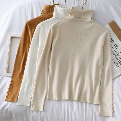 Μοντέρνα γυναικεία μπλούζα με κολάρο και κουμπιά σε διάφορα χρώματα