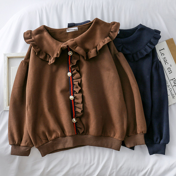 Alkalmi női pulóver gyöngyökkel barna, fekete és kék színben