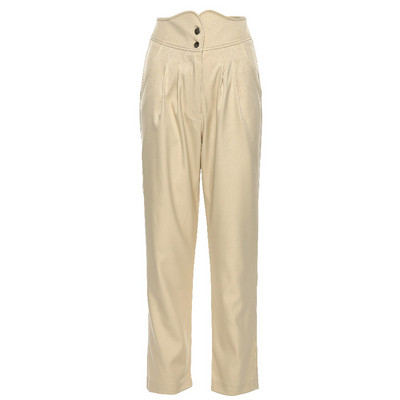 Νέο μοντέλο γυναικείο παντελόνι με ψηλή μέση σε μαύρο και μπεζ χρώμα