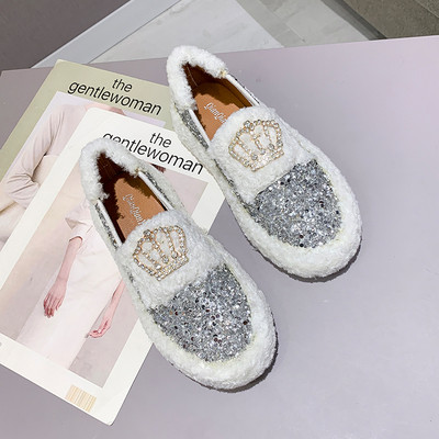 Model nou de pantofi casual dama cu efect stralucitor in mai multe culori