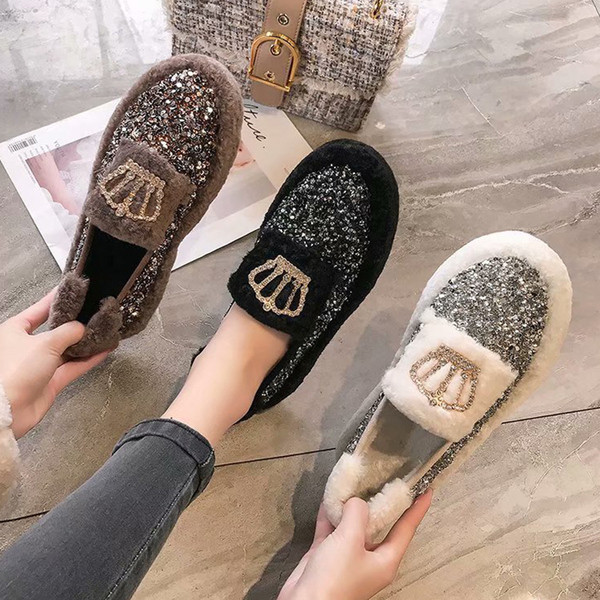 Model nou de pantofi casual dama cu efect stralucitor in mai multe culori