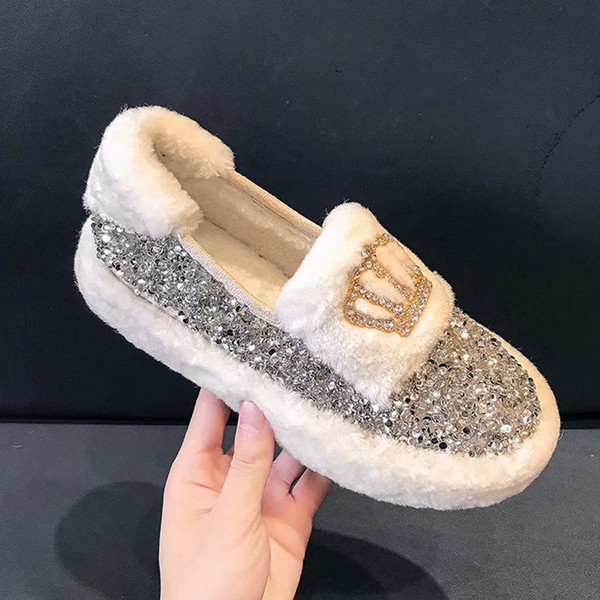 Model nou de pantofi casual dama cu efect stralucitor in mai multe culori