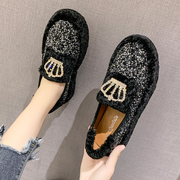 Model nou de pantofi casual dama cu efect stralucitor in mai multe culori