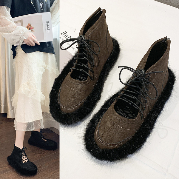 Model nou de pantofi de dama din piele cu sireturi in mai multe culori