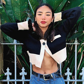 Нов модел модерна дамска жилетка - къс модел