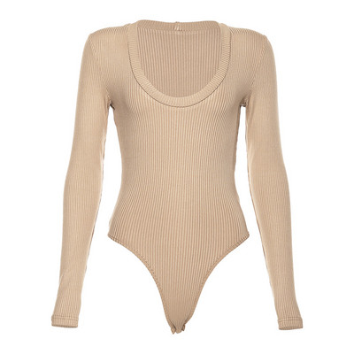 Νέο μοντέρνο μοντέρνο γυναικείο κορμάκι σε μαύρο και καφέ χρώμα