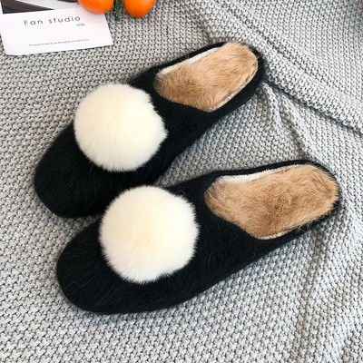 Γυναικείες παντόφλες με γούνα σε διάφορα χρώματα