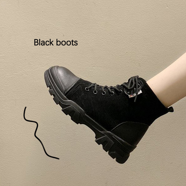 Cizme casual de dama cu talpa aspra si sireturi in negru si bej