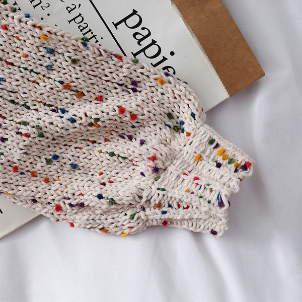 Καθημερινό γυναικείο πουλόβερ με ωοειδές λαιμόκοψη και σχισμένο μοτίβο