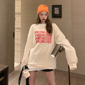 Bluza de dama sport-casual cu inscriptii in doua culori