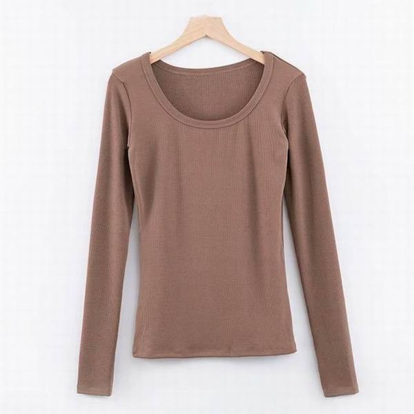 Νέο μοντέλο καθημερινή γυναικεία μπλούζα με O-λαιμόκοψη σε διάφορα χρώματα