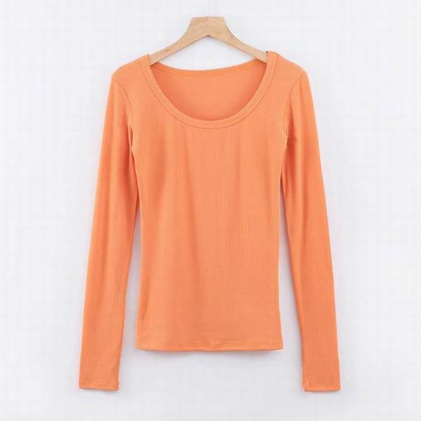 Νέο μοντέλο καθημερινή γυναικεία μπλούζα με O-λαιμόκοψη σε διάφορα χρώματα