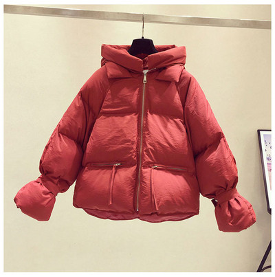 Μοντέρνο χειμωνιάτικο γυναικείο μπουφάν με κουκούλα και φερμουάρ σε διάφορα χρώματα